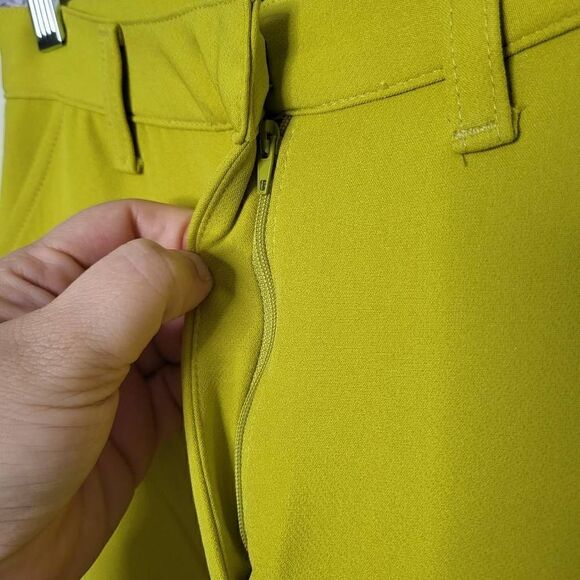 Boohoo Premium Straight Leg Tailored Trousers in Lime Size 6 - Picture 5 of 10